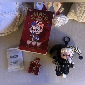 Pop Mart Why So Serious Vinyl Plush Pendant blind box silver mist clown